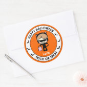Halloween Oranje Treat Bag Sticker Label (Envelop)