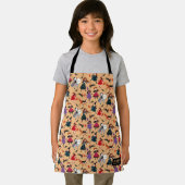 Halloween oranje verkleedt het kinder heksenpatroo schort (Insitu)