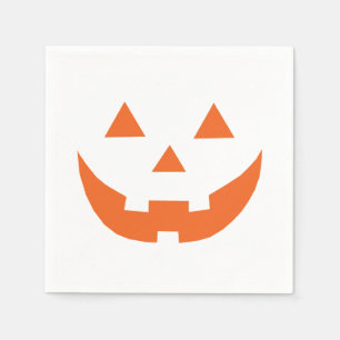 Halloween oranje wit Jack o lantaarnpapier   Servet