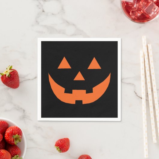 Halloween oranje zwart Jack o lantaarnpapier Servet (Insitu)