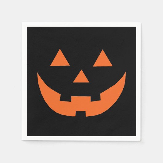 Halloween oranje zwart Jack o lantaarnpapier Servet (Voorkant)