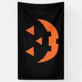 Halloween oranje zwarte Jack o lantaarnpompoen Spandoek (Verticaal)