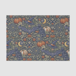 Halloween Oranje Zwarte Katten Vleermuizen Tissuepapier