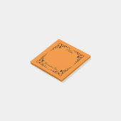 Halloween Oranje & Zwarte Magie Rand Persoonlijk Post-it® Notes (Schuin)