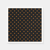 Halloween oranje zwarte pokdots papier servetten (Voorkant)