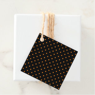 Halloween oranje zwarte polka stipt schattige guns bedankjes labels