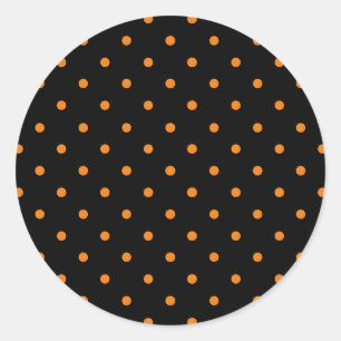 Halloween oranje zwarte polka stipt schattige guns ronde sticker