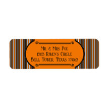 Halloween Oranje & Zwarte Vintage Streep