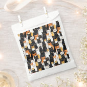 Halloween Oranje zwarte witte katten Bedankzakje (Geknipt)