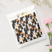 Halloween Oranje zwarte witte katten Bedankzakje (Gezegeld)