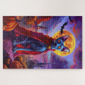 Halloween Oriental Blue Cat Vampire Pumpkins eng Legpuzzel (Horizontaal)
