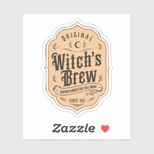 Halloween Original Witch's Brew Magic Potion Sticker (Vel)