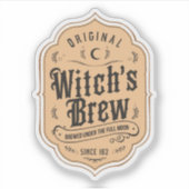 Halloween Original Witch's Brew Magic Potion Sticker (Voorkant)