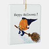 Halloween Ornament heks Pumpkin Flying Broom Fun (Rechts)