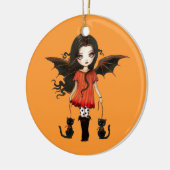 Halloween Ornament Kleine Vampire met Katten (Links)
