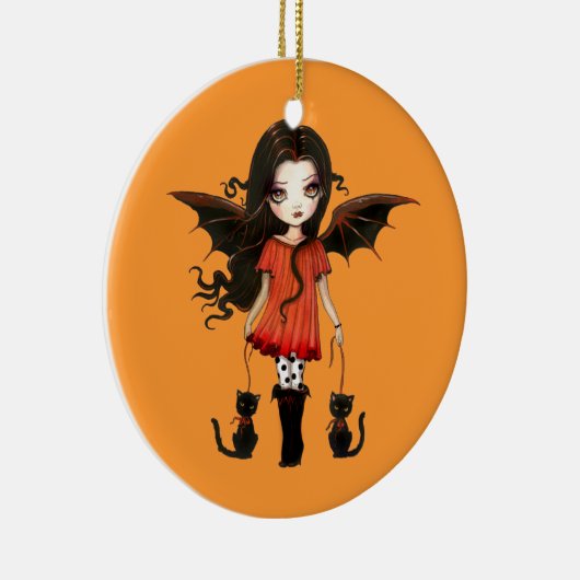 Halloween Ornament Little Vampire met katten (Rechts)