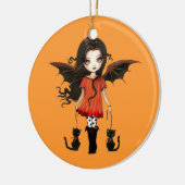 Halloween Ornament Little Vampire met katten (Links)