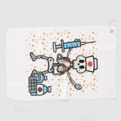 Halloween Orthopedisch Verpleegkundige Skelet Scru Golfhanddoek (Horizontaal)