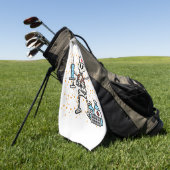 Halloween Orthopedisch Verpleegkundige Skelet Scru Golfhanddoek (Groen)