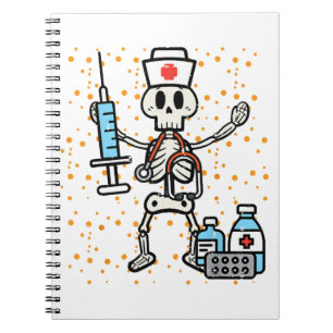 Halloween Orthopedisch Verpleegkundige Skelet Scru Notitieboek
