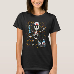 Halloween Orthopedisch Verpleegkundige Skelet Scru T-shirt