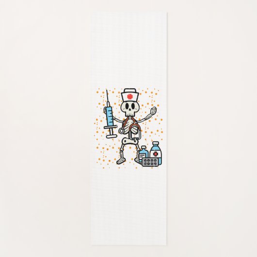 Halloween Orthopedisch Verpleegkundige Skelet Scru Yogamat (Voorkant)