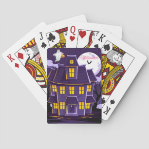 Halloween oud kasteel pokerkaarten