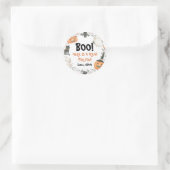 Halloween Our Little Boo Birthday Party Sticker (Tas)