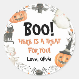 Halloween Our Little Boo Birthday Party Sticker