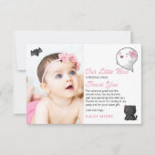 Halloween Our Little Boo Ghost Girl 1ste verjaarda Bedankkaart (Voorkant)