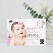 Halloween Our Little Boo Ghost Girl 1ste verjaarda Bedankkaart (Staand voorkant)