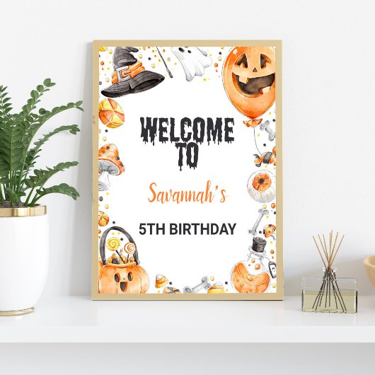 Halloween Outdoor Signs Poster