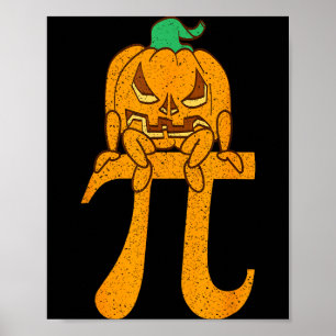Halloween outfit pompoen wiskundeliefhebber jack o poster