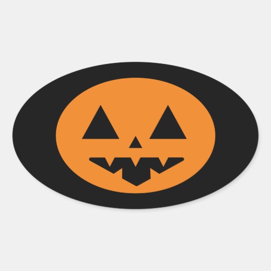 Halloween Ovale Sticker (Voorkant)