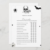 Halloween Over of onder vrijgezellenfeest spel Kaa Aankondiging (Voorkant / Achterkant)