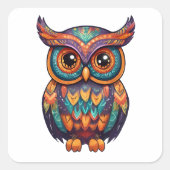 Halloween Owl Alebrije Vierkante Sticker (Voorkant)