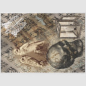 Halloween Owl and Skull  Pattern Tissuepapier (Voorkant)