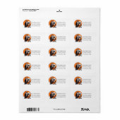 Halloween Owl and Witches Address Label (Full Sheet)