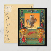  Halloween Owl Briefkaart (Voorkant / Achterkant)