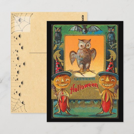  Halloween Owl Briefkaart (Voorkant / Achterkant)