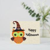 Halloween Owl Briefkaart (Staand voorkant)