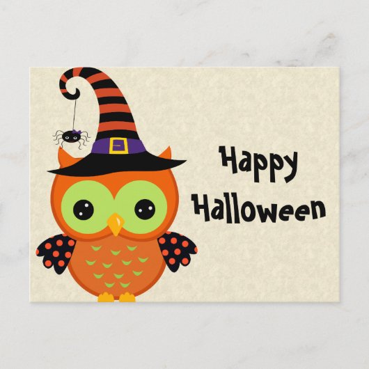 Halloween Owl Briefkaart (Voorkant)