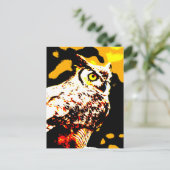 Hallowe'en Owl Briefkaart (Staand voorkant)