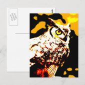 Hallowe'en Owl Briefkaart (Voorkant / Achterkant)