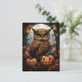 Halloween Owl Briefkaart (Staand voorkant)