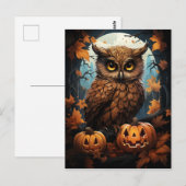 Halloween Owl Briefkaart (Voorkant / Achterkant)