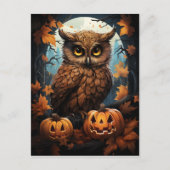 Halloween Owl Briefkaart (Voorkant)
