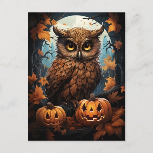 Halloween Owl Briefkaart (Voorkant)