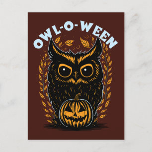 Halloween Owl Briefkaart