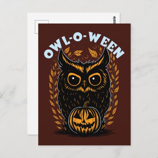 Halloween Owl Briefkaart (Voorkant / Achterkant)